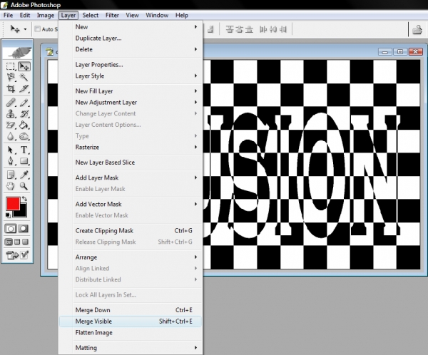 Creation of Checkered Illusion: Step 19